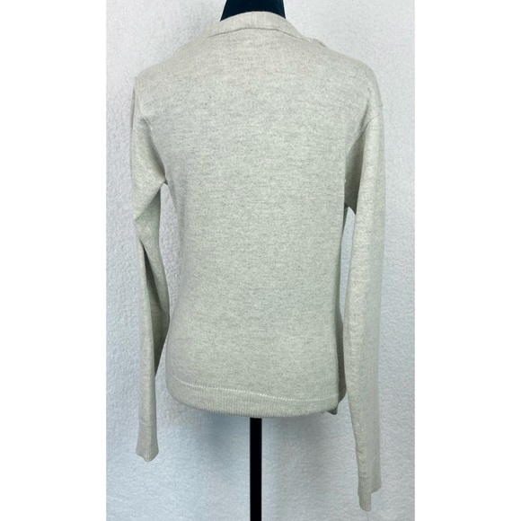 LANVIN • River 2014 Grey 100% Wool Clothespin Knit Pullover Sweater - Picture 7 of 13